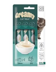 M-Pets - M-Pets Somonlu ve Sığır Etli Sıvı Kedi Ödül Maması 4x15 gr