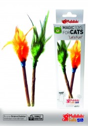 Matatabi - Matatabi Cats Tüylü Çubuk Kedi Oyuncagı 2'Li 18 Cm