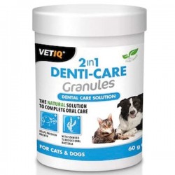 Mark&Chappel - Mc VetiQ 2in1 Denti Care Granules Kedi Ve Köpek Tartar Ve Plak Önleyici Diş Temizleme Tozu 60 Gr