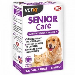 Mark&Chappel - MC VetIQ Senior Care Yaşlı Kedi Ve Köpek Eklem Besin Takviyesi 45 Adet