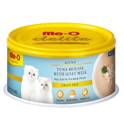 Me-o - Meo Delite Tahılsız Keçi Sütlü ve Ton Balıklı Yavru Kedi Konservesi 80 Gr