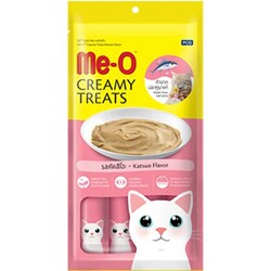 Me-o - Meo Kremalı Çizgili Orkinos Balıklı Kedi Sıvı Ödül Maması 4x15 Gr