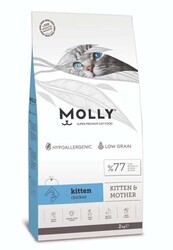 Molly - Molly Düşük Tahıllı Hipoalerjenik Tavuklu Kitten Yavru Kedi Maması 2 Kg