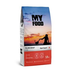 My Food - My Food Adult Digest Support Kuzu ve Pirinçli Yetişkin Kedi Maması 1,5 Kg