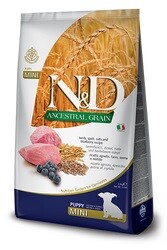 N&D Düşük Tahıllı - N&D Düşük Tahıllı Kuzu Etli ve Yaban Mersinli Küçük Irk Yavru Köpek Maması 2.5 kg