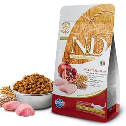 N&D Düşük Tahıllı - N&D Düşük Tahıllı Tavuk ve Narlı Kısırlaştırılmış Kedi Maması 5kg
