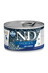 N&D Ocean - N&D Ocean Balkabaklı ve Morina Balıklı Mini Irk Yavru Köpek Konservesi 140 Gr
