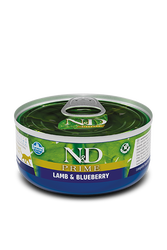 N&D Prime - N&D Prime Tahılsız Kuzu Etli Ve Yaban Mersinli Yetişkin Kedi Konservesi 70 gr