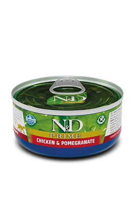 N&D Prime Tahılsız Tavuk ve Narlı Yetişkin Kedi Konservesi 70 gr