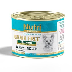 Nutri Canin - Nutri Canin Pupy Tahılsız %92 Kuzu Etli Yavru Köpek Konservesi 200 Gr