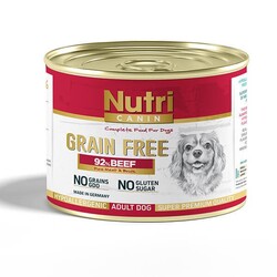 Nutri Canin - Nutri Canin Tahılsız %92 Biftekli Yetişkin Köpek Konservesi 200 Gr