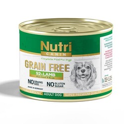 Nutri Canin - Nutri Canin Tahılsız %92 Kuzu Etli Yetişkin Köpek Konservesi 200 Gr