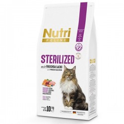 Nutri Feline - Nutri Feline Adult Sterilised Kısırlaştırılmış Somonlu Yetişkin Kedi Maması 10 Kg