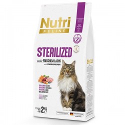 Nutri Feline - Nutri Feline Adult Sterilised Kısırlaştırılmış Somonlu Yetişkin Kedi Maması 2 Kg