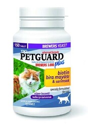 Petguard - Petguard Kediler İçin Biotin ve Sarımsaklı Bira Mayası Tableti 150 Adet