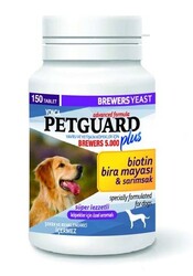 Petguard - Petguard Köpekler İçin Biotin ve Sarımsaklı Bira Mayası Tableti 150 Adet