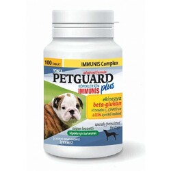 Petguard - Petguard Köpekler İçin Ekinezya Beta-Glukan ve Çinkolu Immunis Tableti 100 Adet