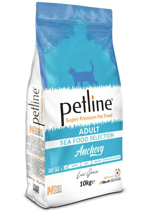 Petline - Petline Süper Premium Anchovy Hamsili Yetişkin Kedi Maması 10 kg
