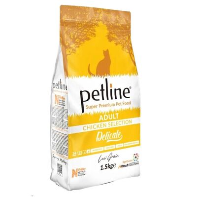Petline Süper Premium Delicate Tavuklu Yetişkin Kuru Kedi Maması 1.5 kg
