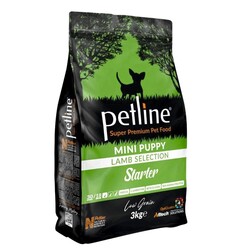 Petline - Petline Süper Premium Starter Lamb Kuzu Etli Düşük Tahıllı Küçük Irk Yavru Köpek Maması 3 kg