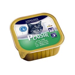 Plaisir - Plaisir Sterilised Morina Balıklı Pate Kısır Kedi Konservesi 100 Gr