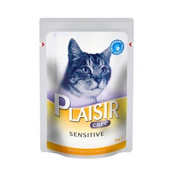 Plaisir - Plaisir Care Sensitive Kümes Hayvanlı Pouch Kedi Konservesi 85 Gr