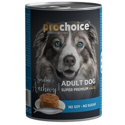 Pro Choice - Pro Choice Adult Sardunya ve Hamsili Şekersiz Yetişkin Köpek Konservesi 400 Gr
