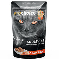 Pro Choice - Prochoice Tahılsız Somon ve Ciğerli Yetişkin Kedi Konservesi 85 Gr