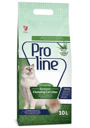 Pro Line - Proline Aloe Vera Kokulu Bentonite Topaklanan Doğal Kedi Kumu (ince)10 Lt