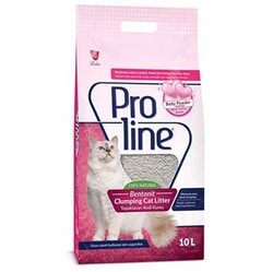 Pro Line - Proline Bebek Pudralı Bentonite Topaklanan Doğal Kedi Kumu (Kalın) 10 Lt