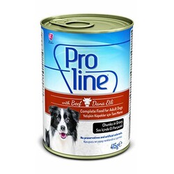 Pro Line - Proline Biftekli Sos İçinde Yetişkin Köpek Konservesi 415 Gr