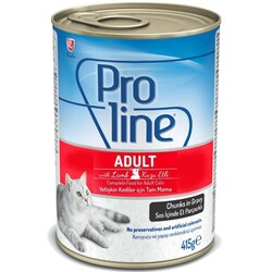 Pro Line - Proline Kuzu Etli Sos İçinde Yetişkin Kedi Konservesi 415 Gr