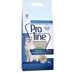 Pro Line - Proline Parfümsüz Bentonite Topaklanan Doğal Kedi Kumu 5 Lt