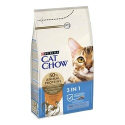 Cat Chow - Purina Cat Chow Feline 3 in 1 Hindi Etli Yetişkin Kedi Maması 1.5 Kg