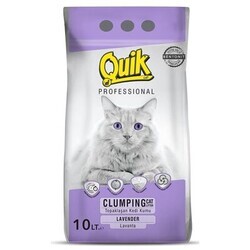 Quik - Quik Bentonit Lavanta Kokulu İnce Taneli Topaklanan Kedi Kumu 10 lt