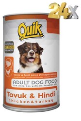 Quik - Quik Tavuk ve Hindili Köpek Konservesi 415 gr 24 Adet