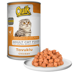 Quik - Quik Parça Etli Tavuklu Yetişkin Kedi Konservesi 415 gr