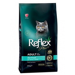 Reflex Plus - Reflex Plus Tavuklu Kısırlaştırılmış Yetişkin Kedi Maması 15 Kg