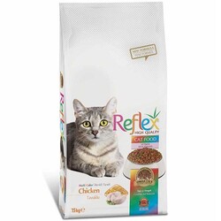 Reflex - Reflex Tavuklu Renkli Taneli Yetişkin Kedi Maması 15 Kg