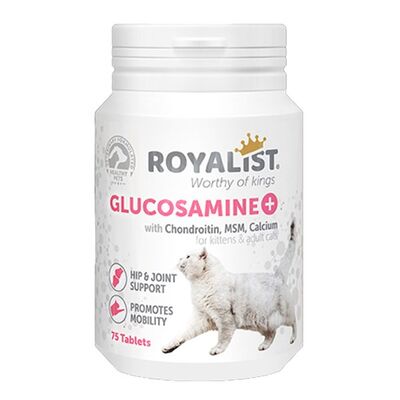 Royalist Glucosamine Kediler İçin Kalça ve Eklem Sağlığı Destekleyici Tablet 75 Adet
