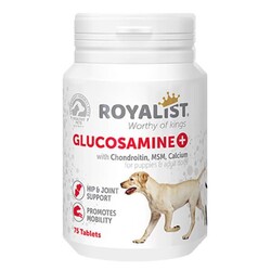 Royalist - Royalist Glucosamine Köpekler İçin Kalça ve Eklem Sağlığı Destekleyici Tablet 75 Adet
