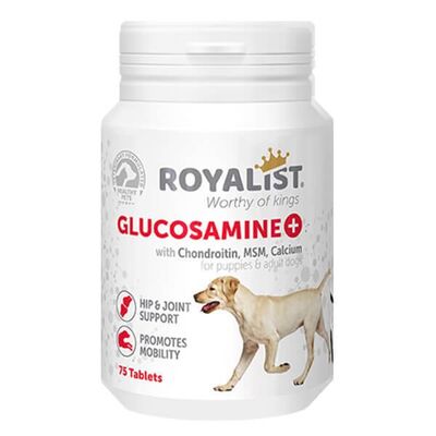 Royalist Glucosamine Köpekler İçin Kalça ve Eklem Sağlığı Destekleyici Tablet 75 Adet
