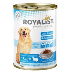 Royalist - Royalist Kuzu Etli Parça Etli Gravy Soslu Yetişkin Köpek Konservesi 400 Gr