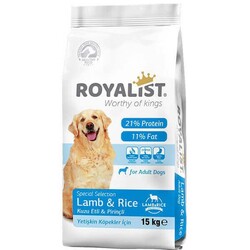 Royalist - Royalist Premium Kuzu Etli ve Pirinçli Yetişkin Köpek Maması 15 Kg