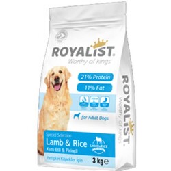 Royalist - Royalist Premium Kuzu Etli ve Pirinçli Yetişkin Köpek Maması 3 Kg
