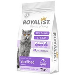 Royalist - Royalist Premium Sterilised Somonlu Kısırlaştırılmış Kedi Maması 2 Kg