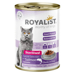 Royalist - Royalist Somonlu Parça Etli Gravy Soslu Kısırlaştırılmış Kedi Konservesi 400 Gr