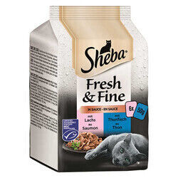 Sheba Fresh Fine Pouch Balık Çeşitleri Yetişkin Kedi Konservesi 6x50 gr