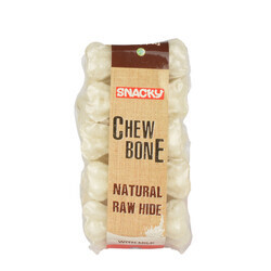 Snacky - Snacky Natural Sütlü Beyaz Köpek Çiğneme Kemiği 10 Adet 5 cm 100 gr