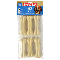 Snacky - Snacky Beyaz Köpek Çiğneme Kemiği 10 cm 6 Adet